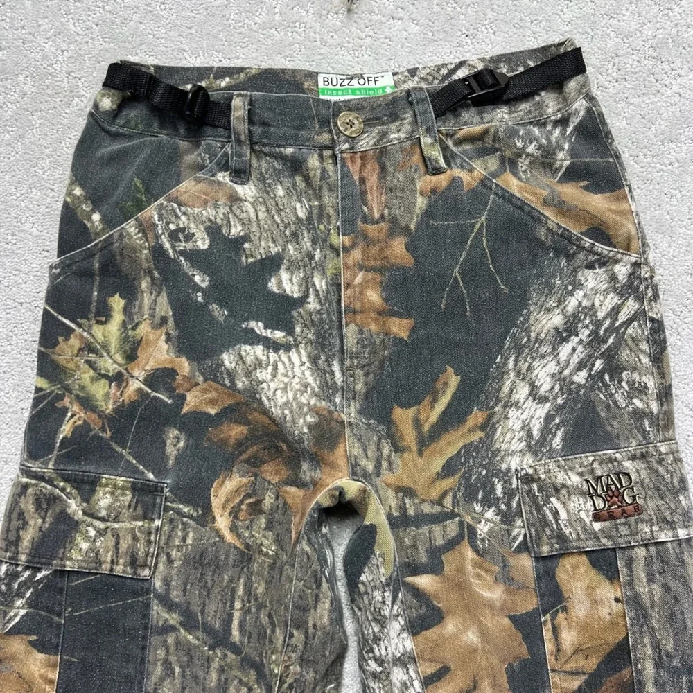 Mad Dog Gear Cargo Pants Mens 32 Brown Camo Buzz Off Outdoor Gorpcore‎ Skate Y2k
